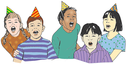 the children sang &ldquo;Happy Birthday&ldquo; again