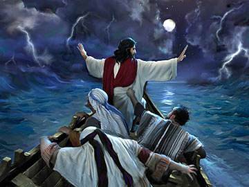 Jesus stood up and spoke to the wind and the waves saying, "Peace be still."