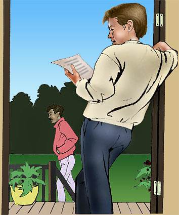 As Jared opened the door, Dan Foster's father handed him a note.