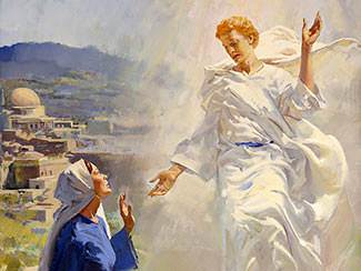 the angel Gabriel was sent from God to a virgin named Mary to tell her that she would be the mother of Jesus