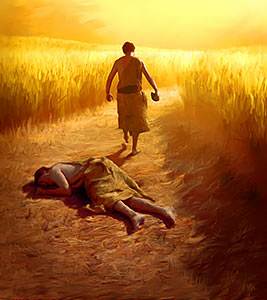 Cain rose up against his brother and murdered him