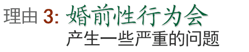 婚前性行为会产生一些严重的问题